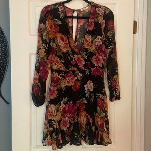 Long sleeve floral dress